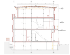 KFW 55 - Stadtvilla im Bauhausstil mit Blick auf den Stadtpark - Schnitt