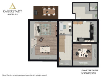 Isometrie Erdgeschoss